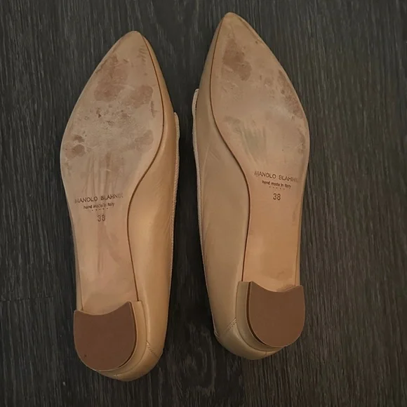 Manolo Blahnik Beige Women's Loafers - Picture 7 of 7